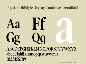 Poynter OldStyle Display Condensed SemiBold Version 1.000 | FøM Fix图片样张