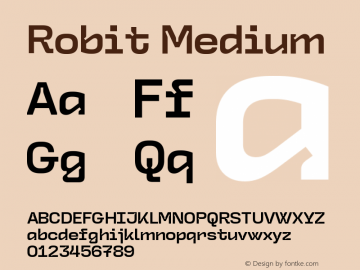 Robit Medium Version 1.031;Glyphs 3.1.1 (3148) | WF图片样张