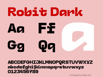 Robit Dark Version 1.031;Glyphs 3.1.1 (3148) | WF图片样张