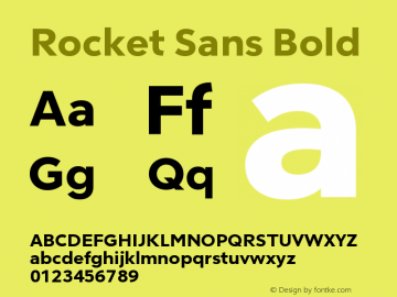 Rocket Sans Bold Version 1.00图片样张