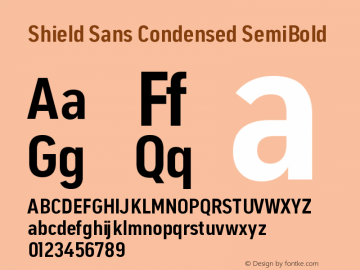 Shield Sans Condensed SemiBold Version 1.002 | FøM Fix图片样张