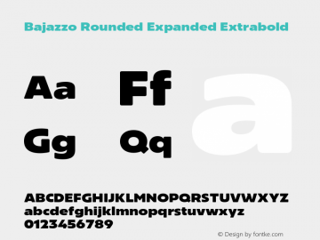 Bajazzo Rounded Expanded Extrabold Version 1.016图片样张
