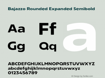 Bajazzo Rounded Expanded Semibold Version 1.016图片样张