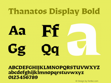 Thanatos Display Bold Version 1.000图片样张