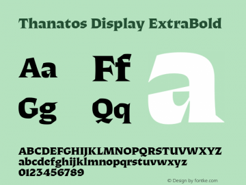 Thanatos Display ExtraBold Version 1.000图片样张