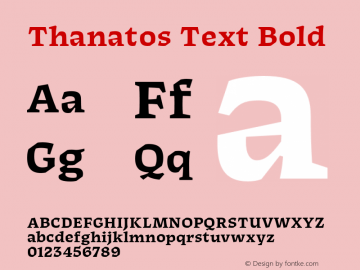 Thanatos Text Bold Version 1.000图片样张