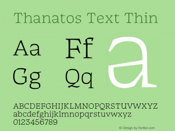 Thanatos Text Thin Version 1.000图片样张