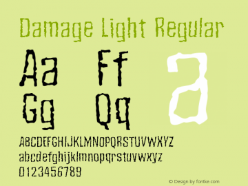 Damage Light Regular 001.000图片样张