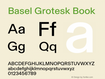 Basel Grotesk Book Version 1.005图片样张