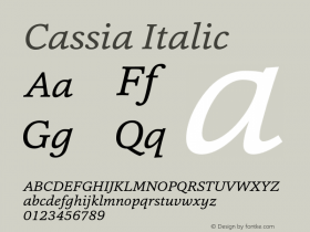 Cassia-Italic Version 1.000图片样张