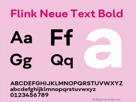 Flink Neue Text Bold Version 2.100;Glyphs 3.1.2 (3150)图片样张