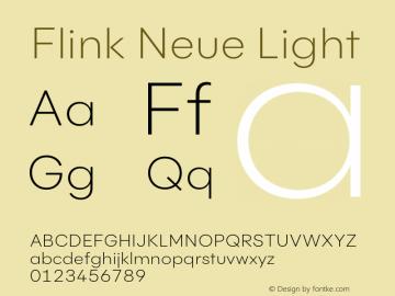 Flink Neue Light Version 2.100;Glyphs 3.1.2 (3150)图片样张