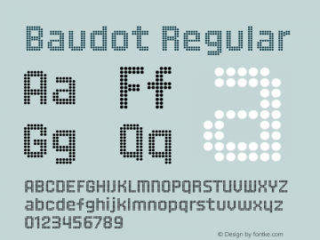 Baudot Regular Version 1.000图片样张