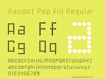 Baudot Pop Fill Regular Version 1.000图片样张