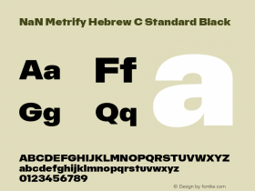 NaN Metrify Hebrew C Standard Black Version 1.500; ttfautohint (v1.8.4)图片样张