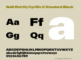 NaN Metrify Cyrillic C Standard Black Version 1.500; ttfautohint (v1.8.4)图片样张