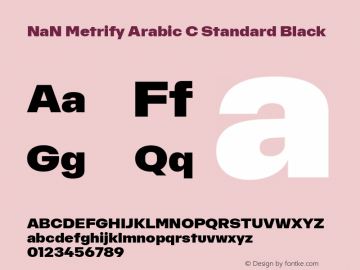 NaN Metrify Arabic C Standard Black Version 1.500图片样张