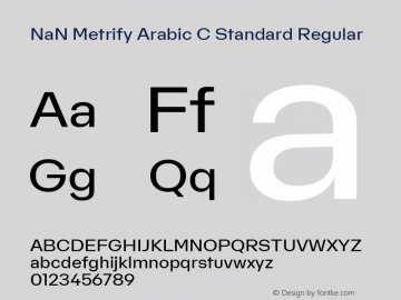 NaN Metrify Arabic C Standard Regular Version 1.500图片样张