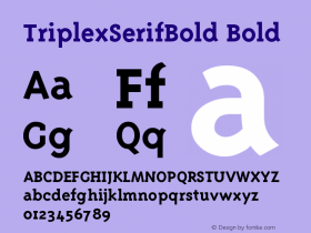 TriplexSerifBold Bold Version 001.000图片样张