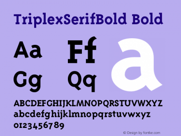 TriplexSerifBold Bold Version 001.000 Font Sample