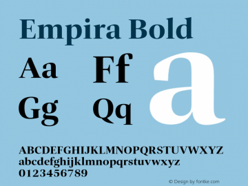 Empira Bold Version 1.000图片样张