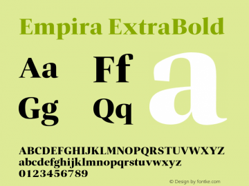 Empira ExtraBold Version 1.000图片样张