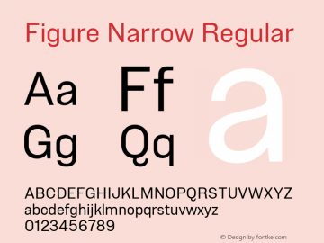 Figure Narrow Regular Version 1.000;ttfautohint (v1.8.2)图片样张