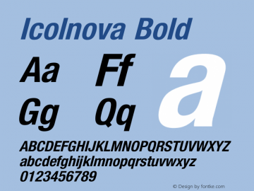 Icolnova Bold 001.000 Font Sample