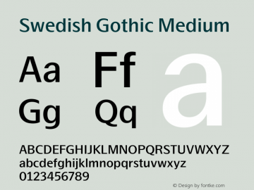 Swedish Gothic Medium Version 1.401图片样张