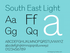 South East Light Version 1.000;Glyphs 3.1.2 (3151)图片样张