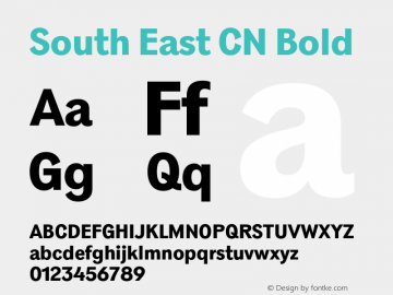 South East CN Bold Version 1.000;Glyphs 3.1.2 (3151)图片样张
