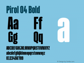 Pirol 04 Bold Version 1.001图片样张