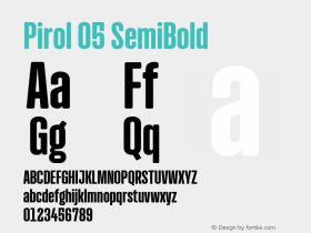Pirol 05 SemiBold Version 1.001图片样张
