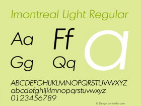 Imontreal Light Regular 001.000图片样张