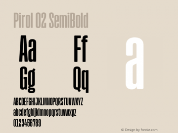 Pirol 02 SemiBold Version 1.001图片样张