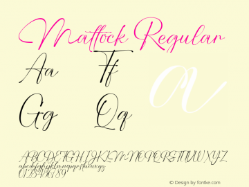 Mattock Regular Version 1.000图片样张
