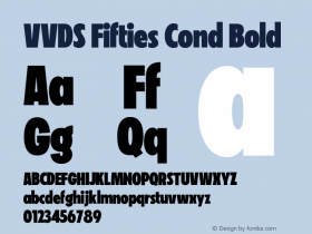 VVDS Fifties Cond Bold Version 1.000;FEAKit 1.0图片样张