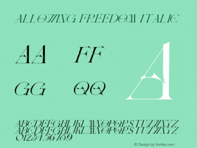 Allowing Freedom Light Italic Version 1.001图片样张