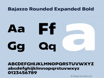 Bajazzo Rounded Expanded Bold Version 1.016图片样张