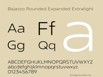 Bajazzo Rounded Expanded Extralight Version 1.016图片样张