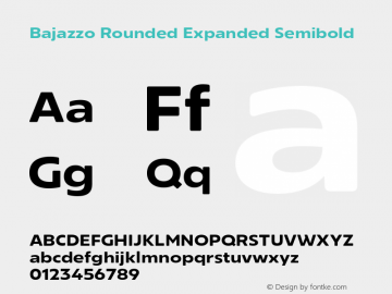 Bajazzo Rounded Expanded Semibold Version 1.016图片样张