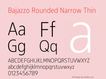 Bajazzo Rounded Narrow Thin Version 1.016图片样张