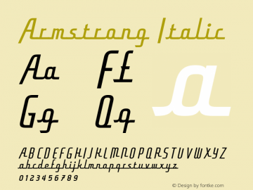 Armstrong Italic Version 4.000;PS 004.000;hotconv 1.0.88;makeotf.lib2.5.64775图片样张