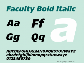 Faculty Bold Italic Version 5.000;FEAKit 1.0图片样张