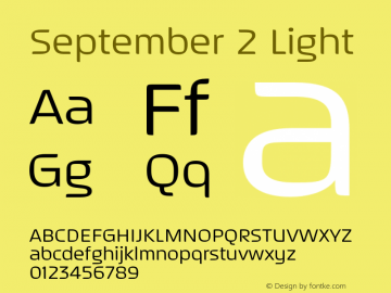 September 2 Light Version 1.000;Glyphs 3.1.2 (3151)图片样张