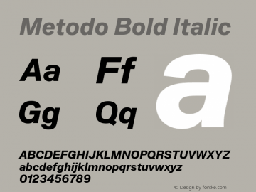 Metodo Bold Italic Version 1.005图片样张