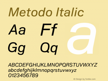 Metodo Italic Version 1.005图片样张