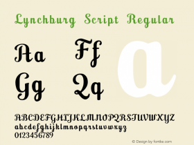 Lynchburg Script Version 2.00 July 4, 2012图片样张