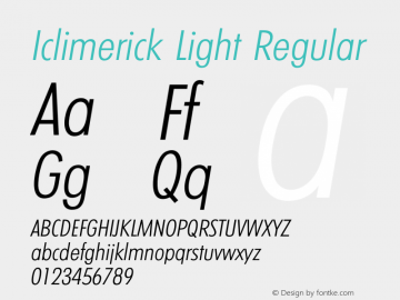 Iclimerick Light Regular 001.000图片样张