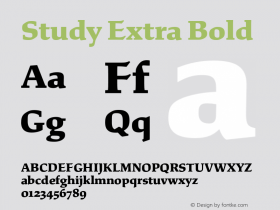 Study Extra Bold Version 1.020;hotconv 1.0.109;makeotfexe 2.5.65596图片样张